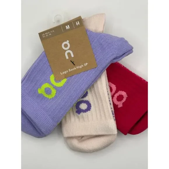 3 Pairs On Clouds Socks Size Medium Half-Calf Unisex NWT - Picture 2 of 4